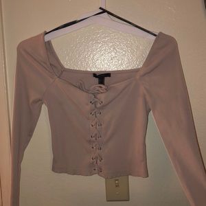 Nude long sleeve top